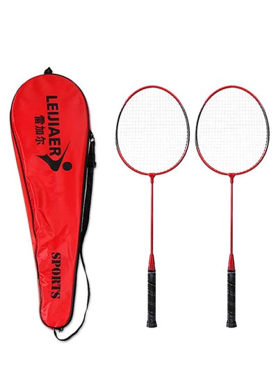 اشتري 2 Player Badminton Racket Set With Cover Bag في الامارات