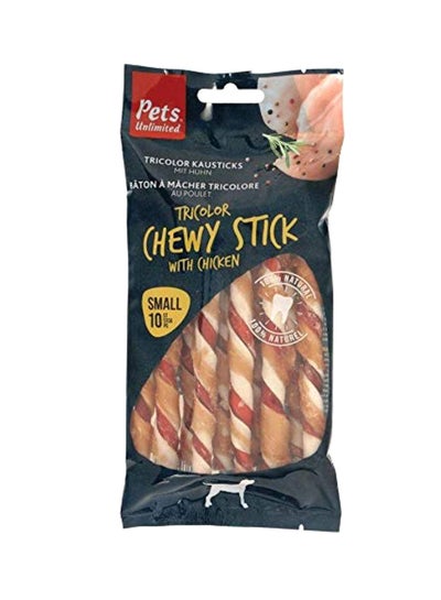 Buy 10-Piece Chewy Stick - Chicken Beige/Brown/Red 100grams in UAE