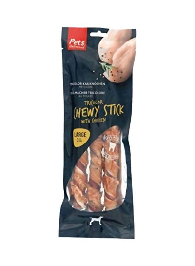 اشتري Tricolor Chewy Stick with Chicken Brown/Beige L في الامارات