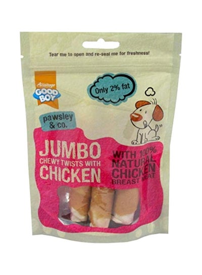 Buy Jumbo Chewy Twists With Chicken 100grams in UAE