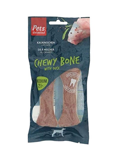 Buy 2-Piece Chewy Bone Set Brown 100grams in UAE