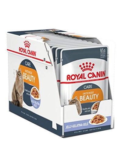 Buy Pack of 12 Intense Beauty Wet Food Multicolour 85grams in UAE