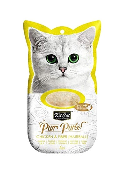 Buy Purr Puree Chicken And Fiber Hairball in UAE