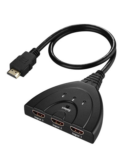 Buy 3-Port HDMI Splitter Hub Black in Egypt
