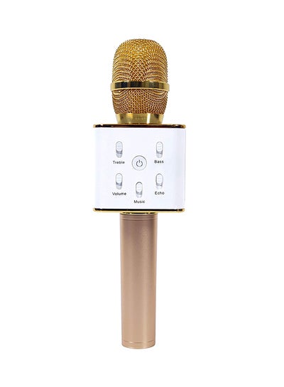 Buy Q7 Bluetooth Karaoke Microphone With Speaker Q7 Gold/White in Egypt