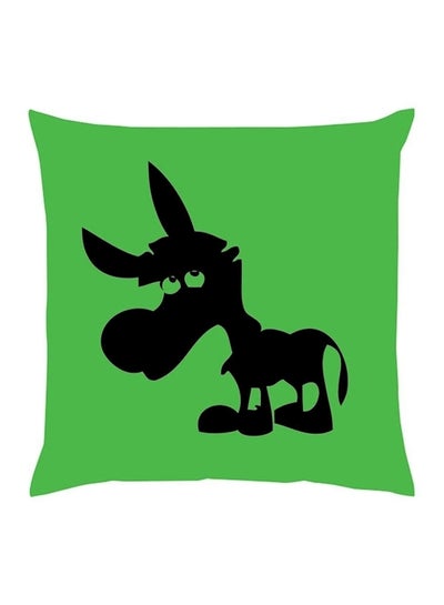 Buy Animal Printed Cushion Polyester Green/Black 40x40cm in UAE