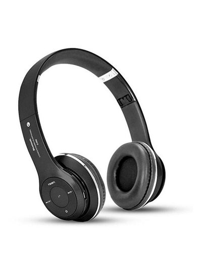 Buy Wireless Bluetooth On-Ear Headset Black in Saudi Arabia