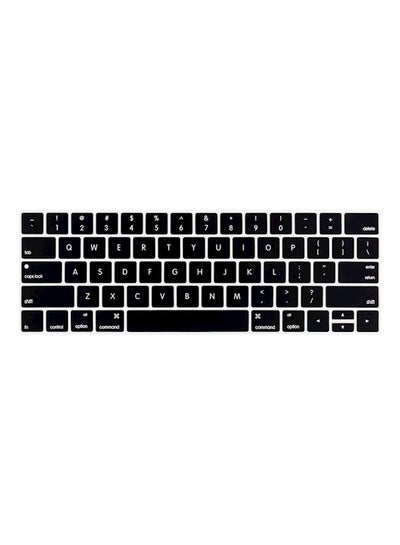 اشتري Silicone Keyboard Cover For Apple MacBook Pro 13/15-Inch أسود في الامارات