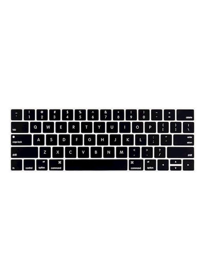 Buy Silicone Keyboard Cover Skin For Apple MacBook Pro 13/15-Inch Black in UAE