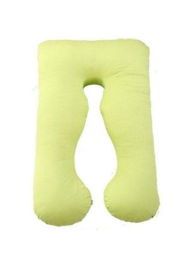 اشتري U-Shaped Standard Maternity Pillow Cotton Lime Green 80x120 centimeter في الامارات