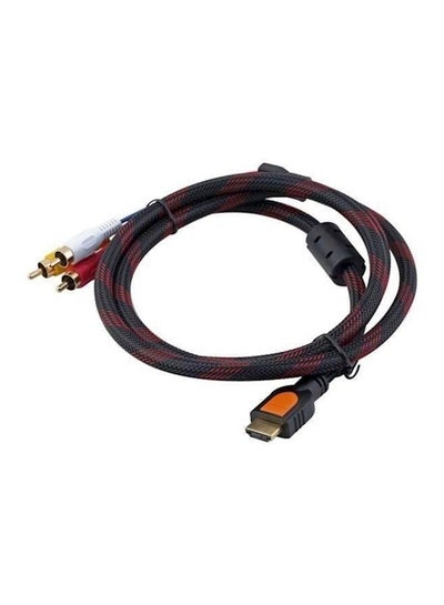 اشتري Hdmi To 3Rca Cable Male Converter Cable – 1.5m Black في الامارات