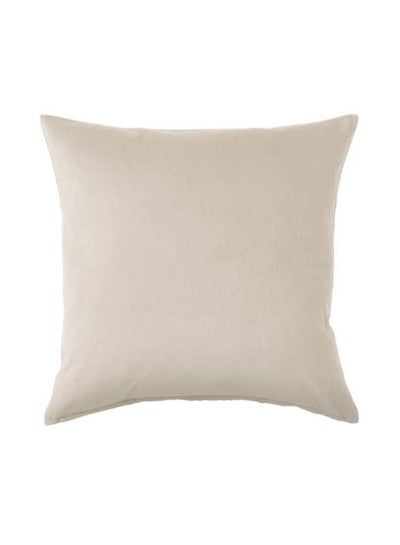 Buy Cotton Cushion Cover cotton Beige 50x50cm in UAE