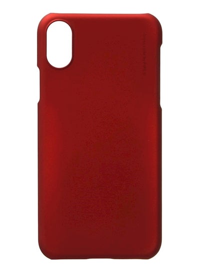 Buy Metallic Back Cover for Apple iPhone X Red in UAE