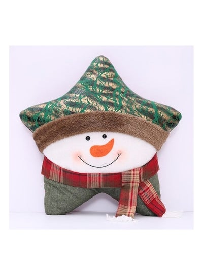 اشتري Snowman Five Star Pillow Green/Red/White 40 سنتيمتر في الامارات