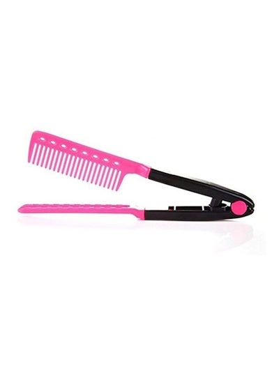 Buy V-Shaped Hair Comb Pink/Black in UAE
