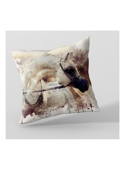 Buy Printed Cushion Cover polyester Brown/Beige in UAE