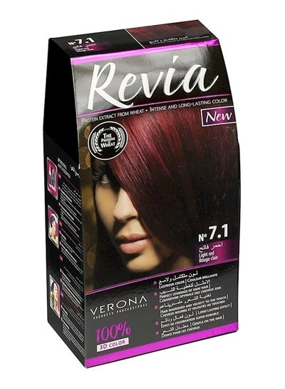 Buy 3D Permanent Hair Color 7.1 Light Red 50ml in UAE