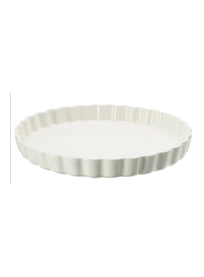 Buy Round Pie Dish Off White 32centimeter in UAE