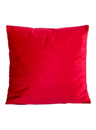 اشتري Solid Velvet Cushion أحمر 45x45 سنتيمتر في الامارات