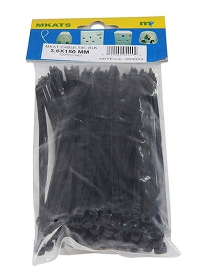 Buy 100-Piece Cable Ties Black in Saudi Arabia