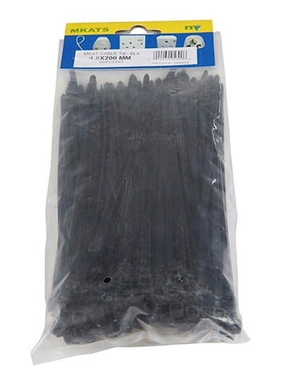 Buy 100-Piece Cable Ties Black 200x4.8mm in UAE