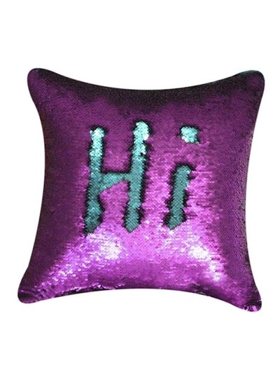 اشتري Reversible Sequins Cushion Cover قطن أرجواني في الامارات