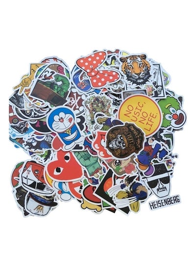 Buy 200-Piece PVC Skateboard Sticker Set in UAE