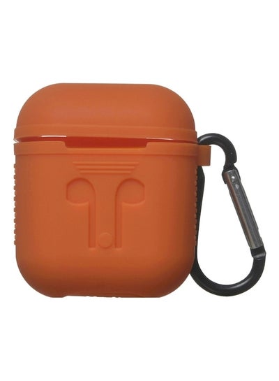 Buy Protective Case With Hook For Apple AirPods Dark Orange in Egypt