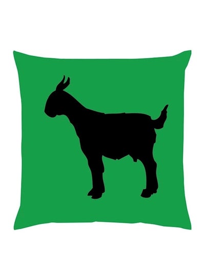 Buy Animal Printed Cushion Polyester Green/Black 40x40centimeter in UAE