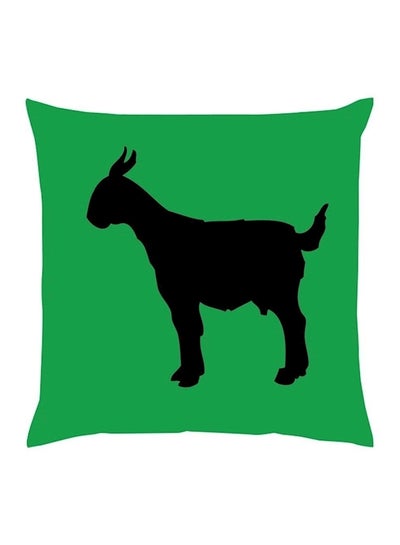 Buy Animal Printed Cushion polyester Green/Black 40x40cm in UAE