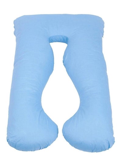 اشتري U-Shaped Standard Maternity Pillow قطن Blue 80x120 سنتيمتر في الامارات