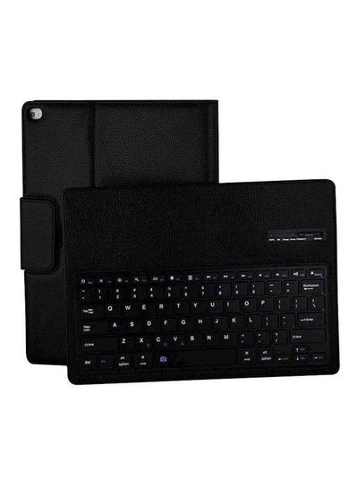 اشتري For Ipad Pro 12.9 Inch-Black Detachable Bluetooth Keyboard Stand Case Pu Leather Cover أسود في الامارات