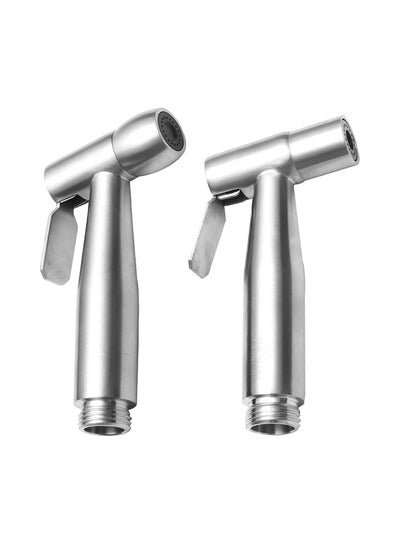 Buy Handheld Washer Pressurized Toilet Spray Gun Wash Butt Nozzle Bidet Silver in UAE