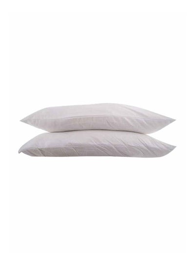 Buy 2-Piece Pillow Set White 50x75cm in UAE