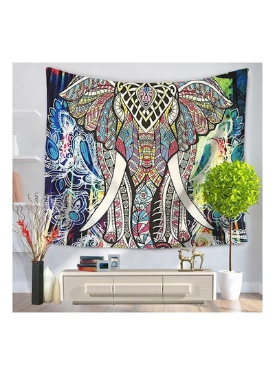 Buy Indian Elephant Tapestry Art Wall Hanging Multicolour 150x200centimeter in UAE