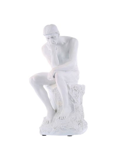 Buy Thinker Resin Crafts Art Decorations Character Sculpture European Home Decoration White in UAE