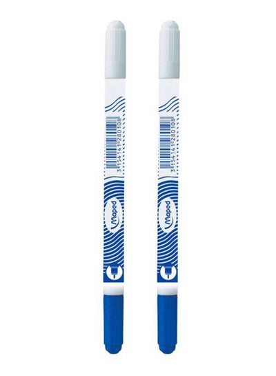 اشتري 2-Piece Ink Blister Correction Pen Set Blue/White في الامارات