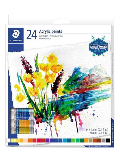 اشتري 24-Piece Acrylic Colour Set Multicolour في الامارات