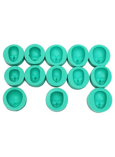 Buy Doll Face Silicone Mold Cake Decorating Sugar Fondant Chocolate Baking Tool 3# Green in Saudi Arabia