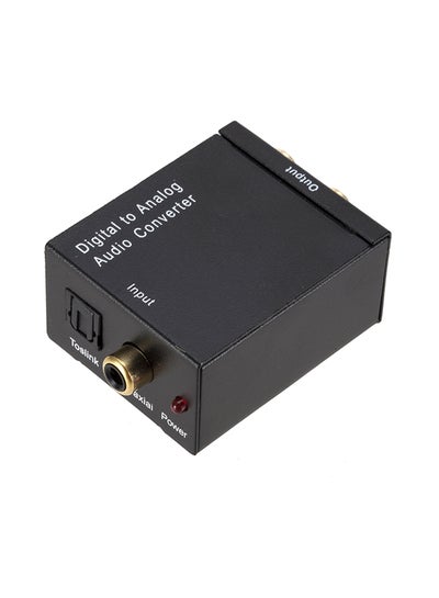 Buy Digital To Analog Audio Converter With Data Cable Black in Saudi Arabia