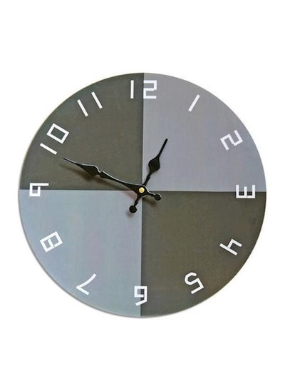 Buy Wood Analog Wall Clock Multicolour in UAE