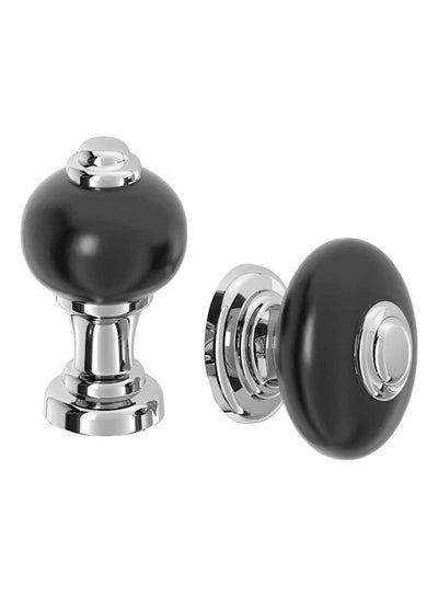 Buy Chrome Plated Knob Black/Clear in Saudi Arabia