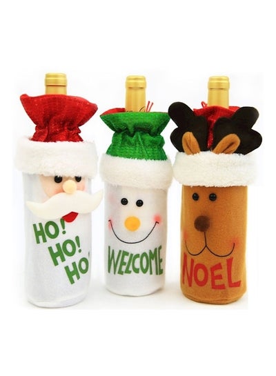 Buy Set Of 3 Champagne Bottle Multicolour in UAE