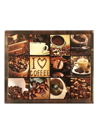 Buy Coffee Beans I Love Coffee Dubai Vintage Metal Plate Tin Sign Multicolour in Saudi Arabia