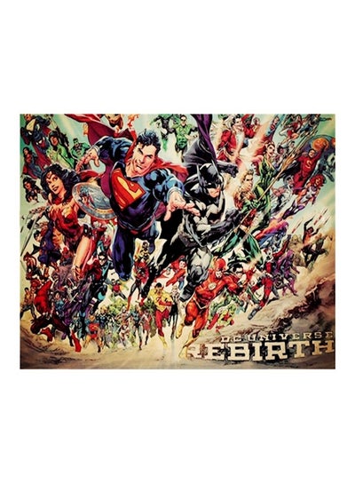 Buy Super Hero Collection Vintage Kraft Posters Series Bar Cafe Home Decoration Painting Multicolour in UAE