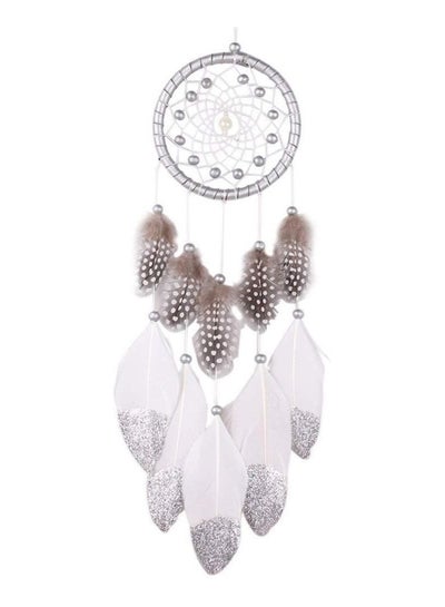 Buy Handmade Silver Bead Dream Catcher Multicolour in UAE