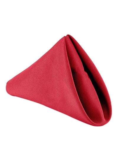 Buy 1 Dozen Oversized Cloth Dinner Table Washable Napkins Red 20 X 20inch in UAE