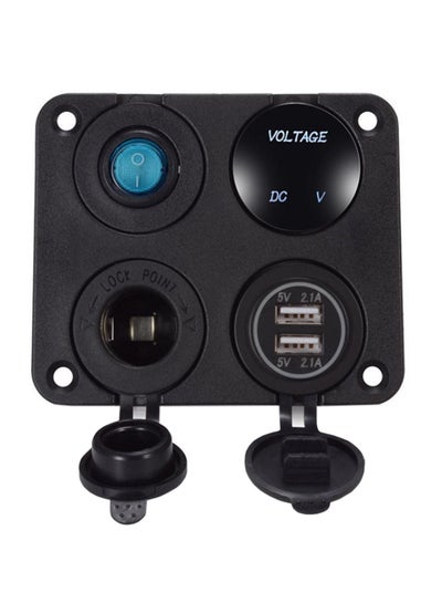 Buy Dual USB Car Charger Voltmeter LED Power Socket in UAE