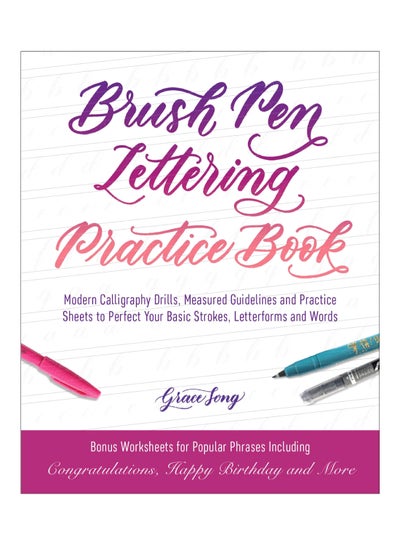 Buy Brush Pen Lettering Practice Book paperback english - 10-Jul-1905 in UAE