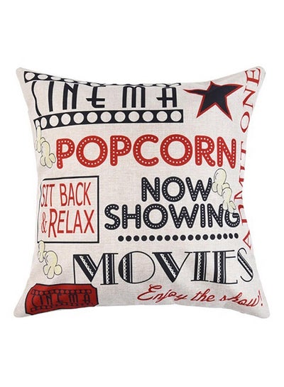 Buy Fashion Cinema Pattern Letters Pillow Case Cover linen Multicolour in Saudi Arabia